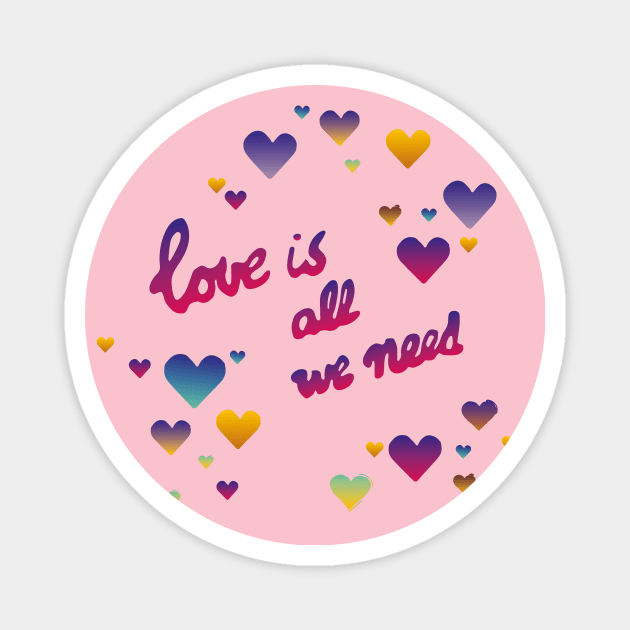 Love is all we need Magnet by MarjolijndeWinter